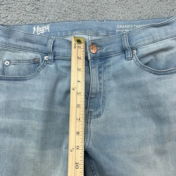 Mugsy Grands Jeans Mens 33x30 Tapered Blue Stretch Denim Light Wash - Picture 4 of 12